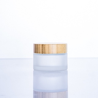 Wholesale Cream Jars Cosmetic Packaging 30g 50g Face Cream Jar with Bamboo Lid