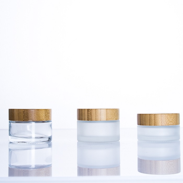 Pots de crème en gros, emballage cosmétique, 30 g et 50 g, pot de crème pour le visage avec couvercle en bambou
