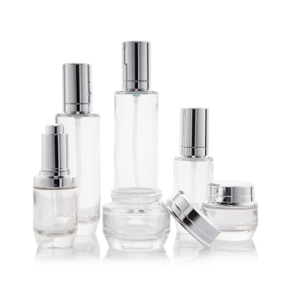 30ml 45ml 100ml 120ml Glass Lotion Bottle 30g 40g Cream Jar with Aluminum Cap