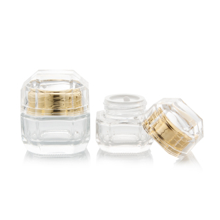 Grosir 25g 45g 30ml 40ml 50ml Botol Kaca Kosmetik Set Toples Kaca untuk Botol Lotion Krim Wajah Perawatan Kulit