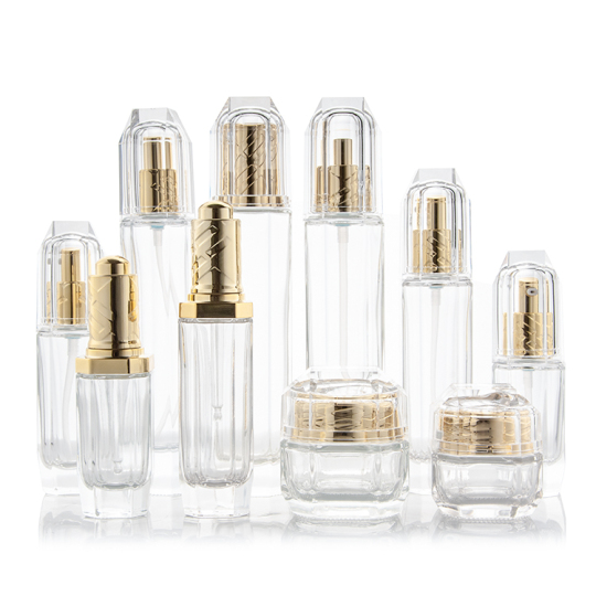 批发25g 45g 30ml 40ml 50ml化妆品玻璃瓶套装护肤面霜乳液瓶玻璃罐