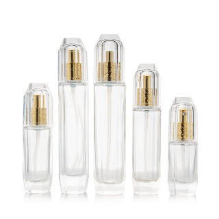 Grosir 25g 45g 30ml 40ml 50ml Botol Kaca Kosmetik Set Toples Kaca untuk Botol Lotion Krim Wajah Perawatan Kulit