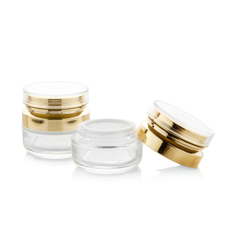 Kemasan Kosmetik Kosong Wadah Kaca Perawatan Kulit 32g 40ml 100ml 120ml Botol Lotion dengan Tutup Pompa