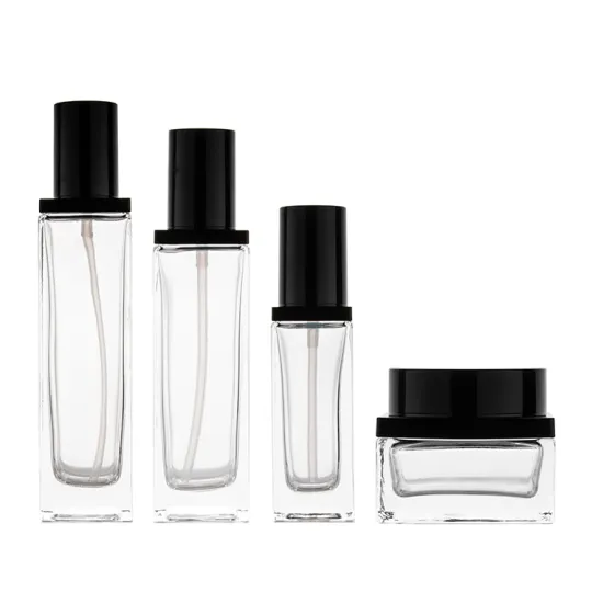 Reka Bentuk Baru 45g 60ml 100ml 120ml Botol Losyen Akrilik Persegi Kosmetik Dengan Cap Pam