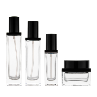 تصميم جديد 45g 60ml 100ml 120ml زجاجات محلول أكريليك مربع التجميل مع غطاء المضخة