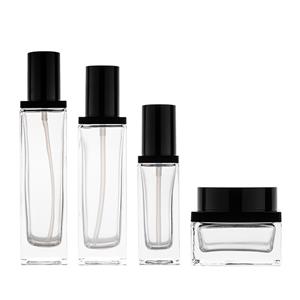 New Design 45g 60ml 100ml 120ml Cosmetic Square Acrylic Lotion Bottles With Pump Cap