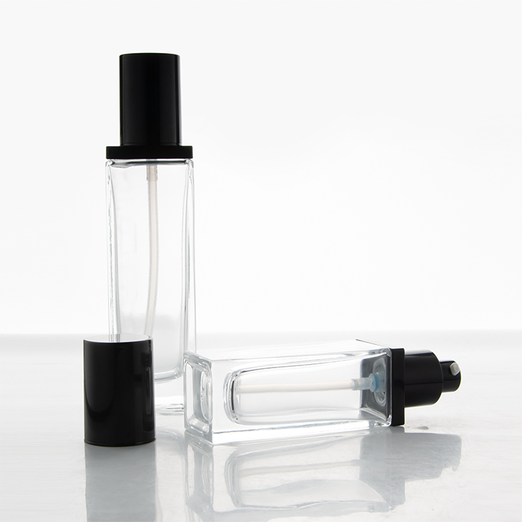 square acrylic lotion pump bottle