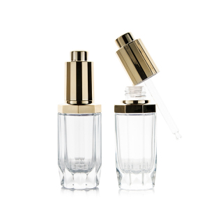 25g 40g 30ml 45ml 100ml 120ml Custom Logo Thick Bottom Lotion Bottle with Gold Cap