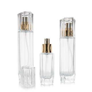 25g 40g 30ml 45ml 100ml 120ml Custom Logo Thick Bottom Lotion Bottle with Gold Cap