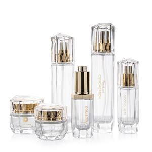 25g 40g 30ml 45ml 100ml 120ml Custom Logo Thick Bottom Lotion Bottle with Gold Cap