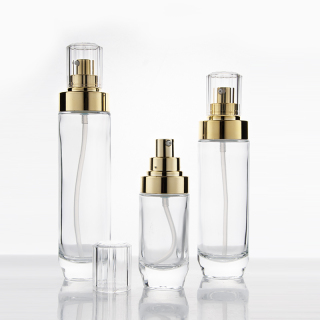 Botol lotion kosong, botol lotion transparan MOQ rendah dengan pompa