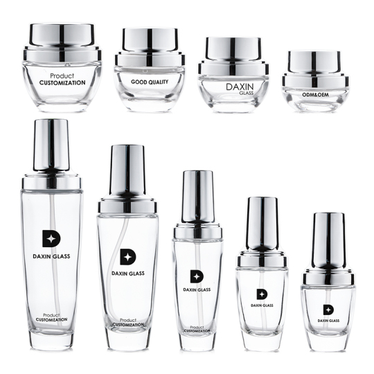 25ml 35ml 50ml 100ml 130ml 玻璃乳液泵瓶 乳液玻璃瓶