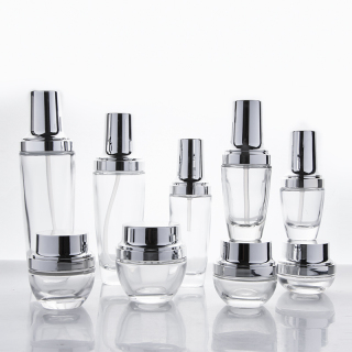 25ml 35ml 50ml 100ml 130ml glass lotion pump bottles glass bottle for lotion