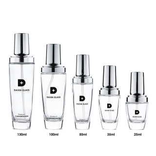 25ml 35ml 50ml 100ml 130ml glass lotion pump bottles glass bottle for lotion