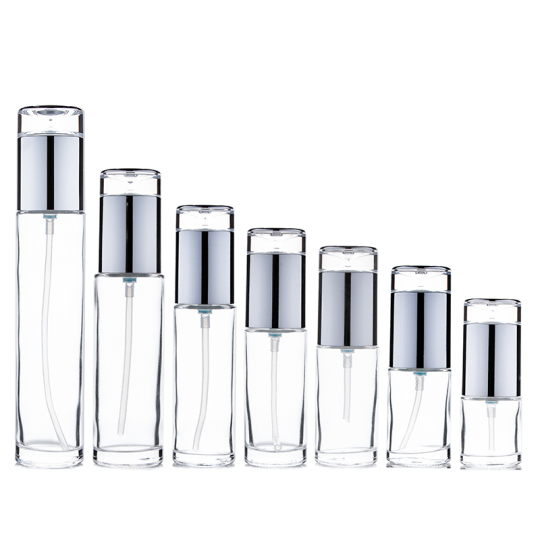 زجاجات محلول مخصصة مطبوعة زجاجة محلول زجاجي مع غطاء مضخة الضغط