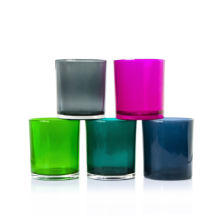 Empty Glass Jars for Candles with Bamboo Lid