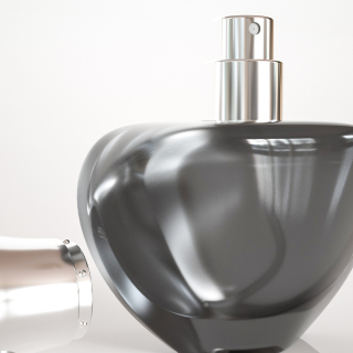 Heart-shaped Black Glass 100ml Perfume Bottle