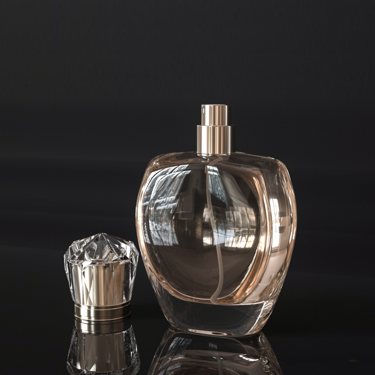 100-ml-Parfümflasche mit Zerstäuber aus Glas