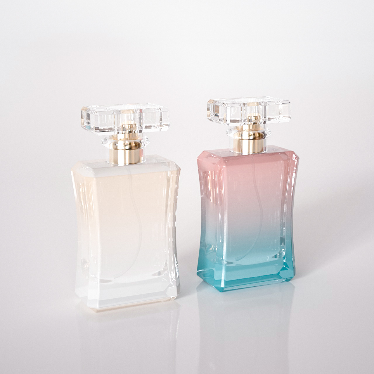 gradient color perfume bottle