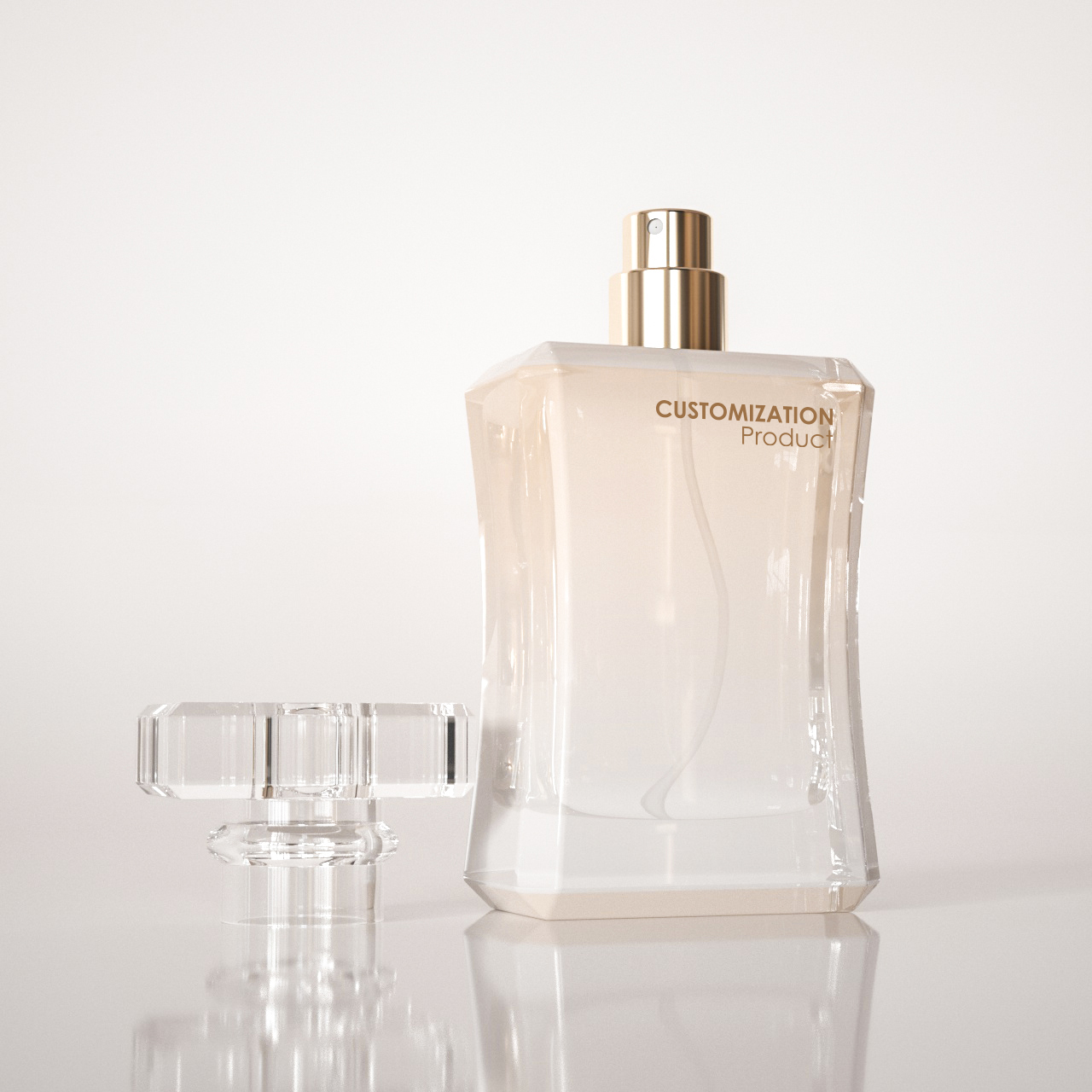 Botol Minyak Wangi Kaca Segi Empat Kecerunan Mudah Alih 50ml