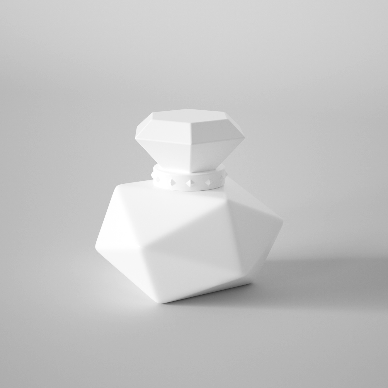 【未使用】LOGO BOTTLE Perfume 2021 polygon w Polygon Luxury Clear Thick Bottom Glass Perfume Bottle