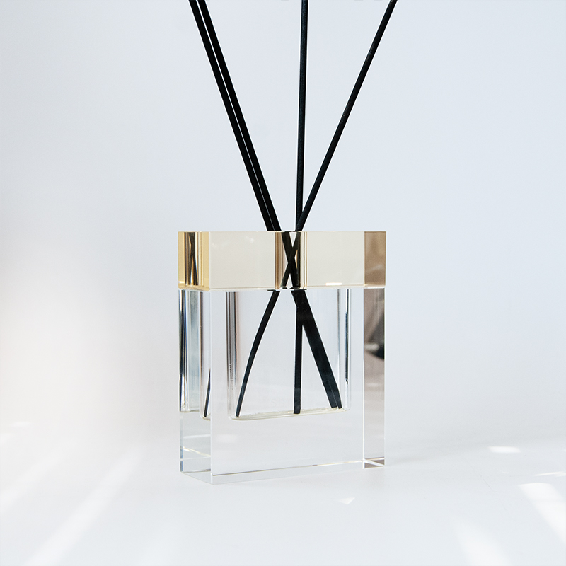 100 ml durchsichtige, quadratische Diffusorflasche
