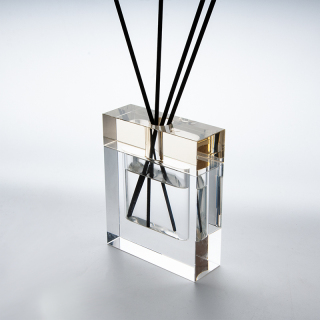 100ml Clear Square Unique Diffuser Bottle