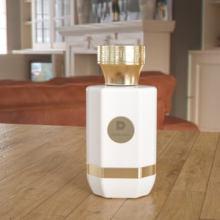 Frasco de perfume vacío de lujo de 100 ml con tapón dorado