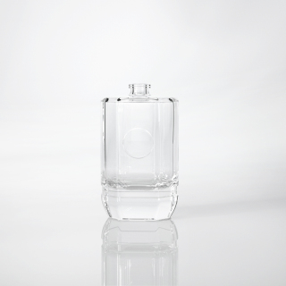 Frasco de perfume vacío de lujo de 100 ml con tapón dorado