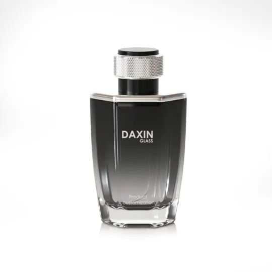 Penyesuaian Botol Minyak Wangi Hitam Berperingkat Bentuk Unik