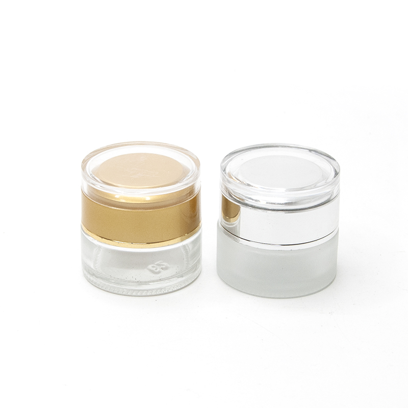 15 g, 30 g, 50 g leere, durchsichtige Kosmetikcremetiegel aus Glas