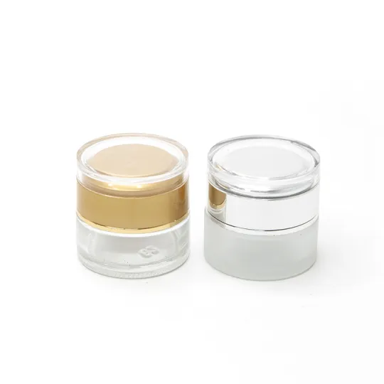 15g 30g 50g tarros de crema de vidrio cosmético claro vacío