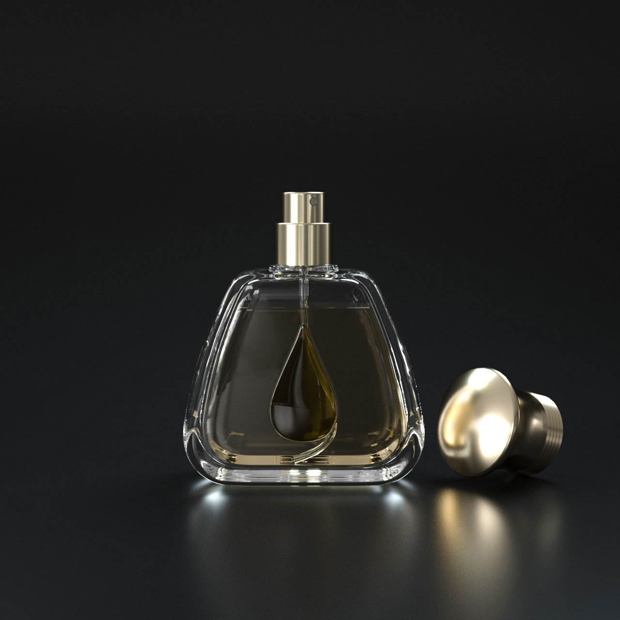 Botol Parfum Bentuk Tetesan Air Mata 50ml dengan Tutup