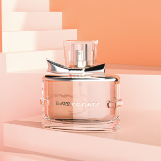 Botol Kaca Parfum 30ml dengan Silver Bow Cap