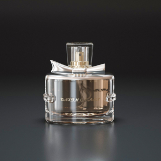 30ml Perfume Glass Bottle with Silver Bow Cap