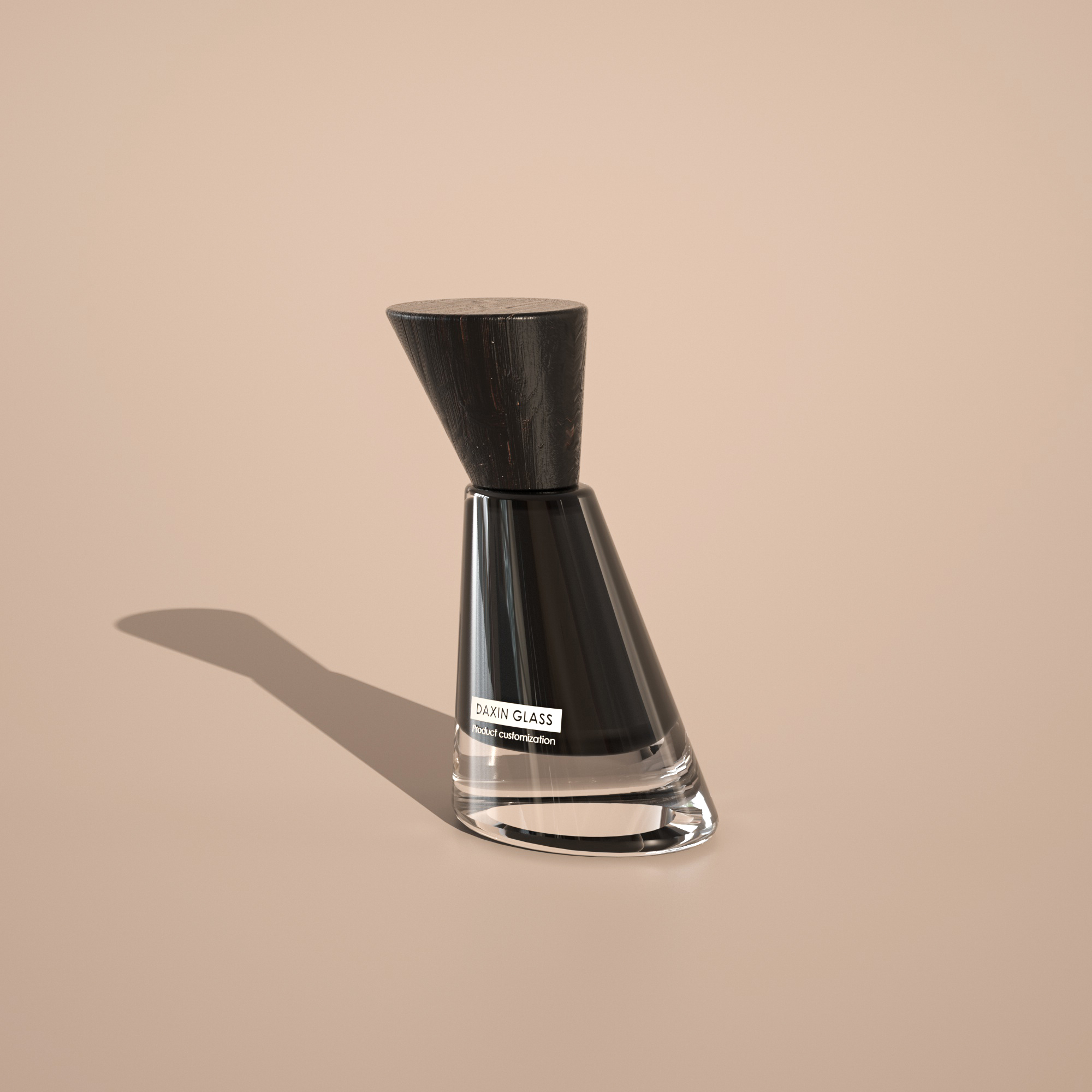 도매 100ml 검정색 원뿔형 향수병
