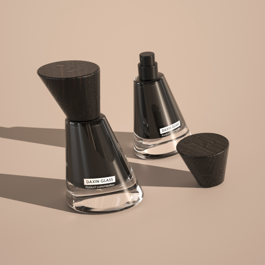 زجاجات العطور المخروطية السوداء 100 مل بالجملة