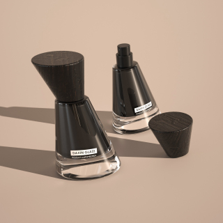 Bouteilles de parfum à cône noir en gros de 100 ml