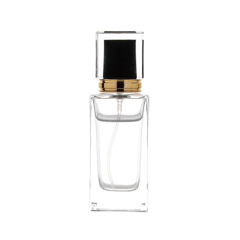 Flacon vaporisateur de parfum vide en verre transparent haut de gamme de 50 ml