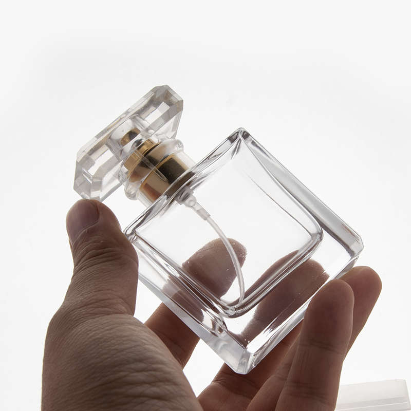 Botol Semprot Cologne Persegi 30ml dengan Aplikator Semprot untuk Perjalanan