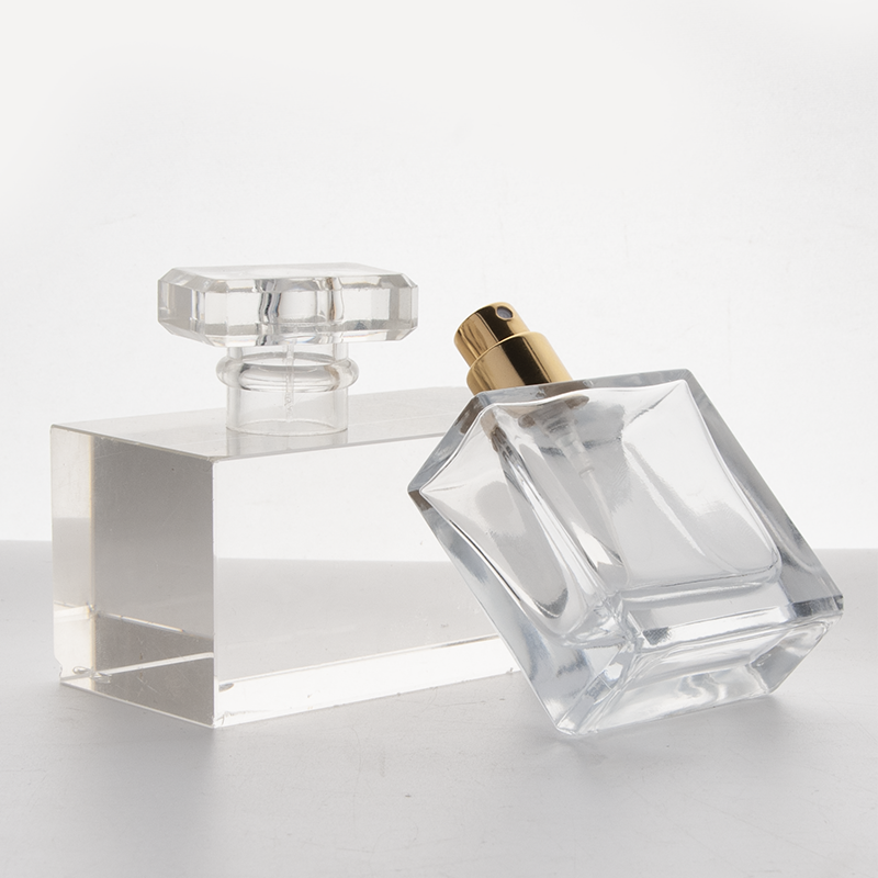 Botol Semprot Cologne Persegi 30ml dengan Aplikator Semprot untuk Perjalanan