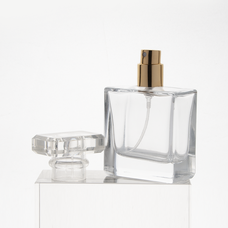 Botol Semprot Cologne Persegi 30ml dengan Aplikator Semprot untuk Perjalanan
