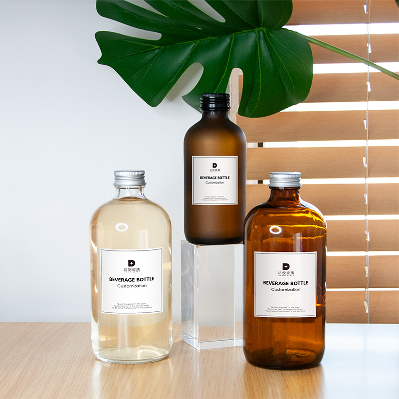 Bouteilles rondes Boston en verre de 120 ml et 500 ml