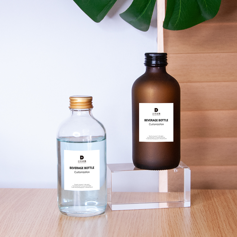 Bouteilles rondes Boston en verre de 120 ml et 500 ml