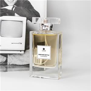 Square Clear Glass Empty Polished 75ml Perfume Bottle