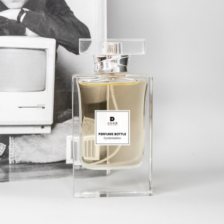 Square Clear Glass Empty Polished 75ml Perfume Bottle