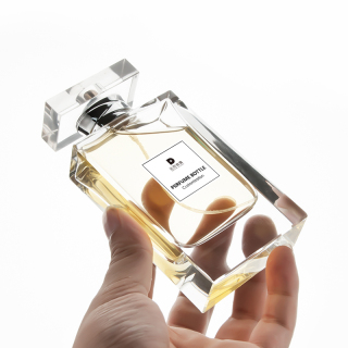 Square Clear Glass Empty Polished 75ml Perfume Bottle