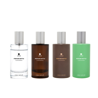 Cylinder Shape Painted Color Perfume Glass Spray Bottle