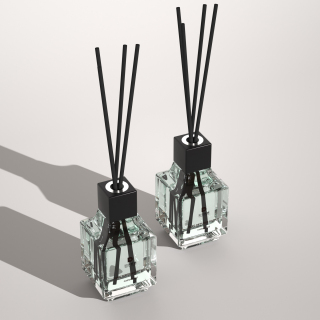 Bottiglia con diffusore in vetro ambrato vuoto personalizzato di lusso fantasia da 150 ml