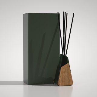 Set di bottiglie con diffusore a lamella di lusso con diffusore in bambù per bottiglia satinata con confezione in scatola